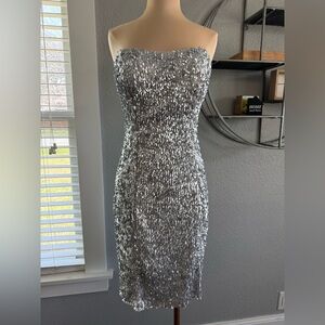 NWT Alberto Makali Strapless Sequin Dress Size 12